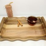سینی مستطیل موجی دسته دار